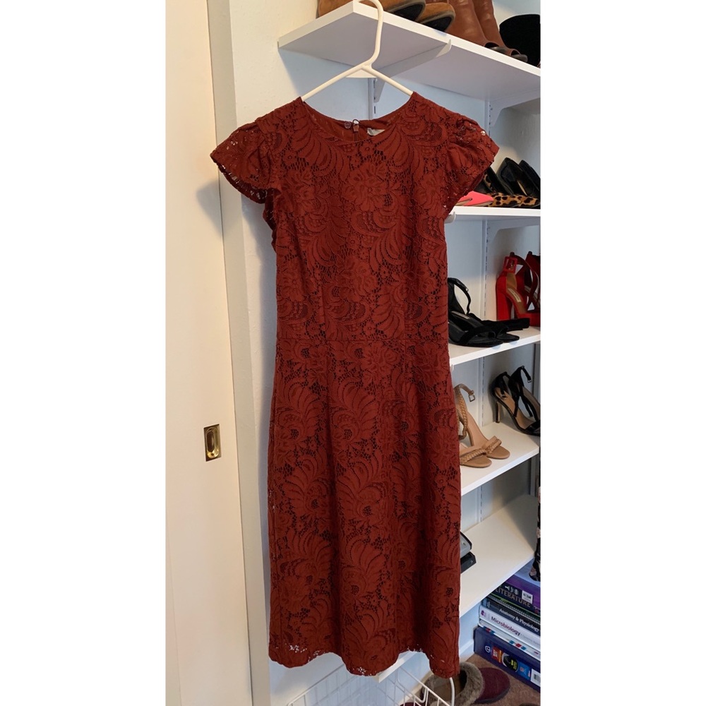 H&M ORANGE MIDI DRESS